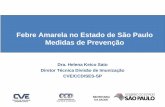 Febre Amarela no Estado de São Paulo Medidas de Prevenção · Estudo realizado por Bio-Manguinhos/Fiocruz aponta a presença de anticorpos contra febre amarela, após 8 anos, semelhante