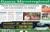 Gazeta Microrregional · 02 OPINIÃO Edição 33 - 10/07/2014 Gazeta Microrregional ... cerca de 220 km de São Paulo, capital. Em 2014, o evento reunirá bandas regio- ... Hermeto