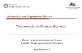 Graduação em Engenharia Elétrica£o-Aula-09.pdf · Curso de “Transmissão de Energia Elétrica” – Aula Número: 9 – P ROF. F LÁVIO V ANDERSON G OMES Relação entre Tensão,