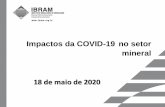 Impactos da COVID-19 no setor mineralportaldamineracao.com.br/wp-content/uploads/2020/05/20200518-I… · to-resume-activities/, acesso em 18/05). MINERAÇÃO IMPACTOS DO COVID-19