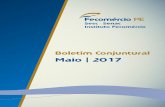 Maio | 2017fecomercio-pe.com.br/.../Boletim-Conjuntural-Maio-2017.pdfcomportamento do mercado de trabalho, que permaneceu apresentando contínua e profunda deterioração: segundo