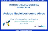 Ácidos Nucléicos como Alvos · 3 BioLab – Introdução a Química Medicinal Prof. Gustavo Pozza Silveira 3 Blocos de construção - Nucleotídeos Deoxiadenosina fosfato N ...
