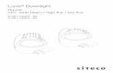 Lunis Downlight - SITECO/PDF/200121/251153_e.pdf · 2 Lunis® Downlight Round ø162mm ø162mm (161…165mm) 58DL10000200F00D 145mm 25mm 75mm 58DL10D0M000EBMD3 - HF kg = 0.175 kg =