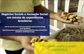 Negócios Sociais e Inovação Social: um retrato de experiências … · 2018-06-18 · 2016 30 Graziella Comini social technology Social EconomySocial movements social value creation