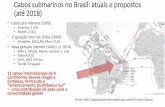 Cabos submarinos no Brasil: atuais e propostos (até 2018) · submarinos para o Brasil até 2018 a partir de: •EUA (3) • BRUSA • Monet • Seabras-1 •Europa (1) • EllaLink