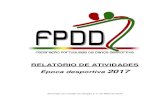 FPDD | Federação Portuguesa de Dança Desportiva ......Em 2017 a participação dos nossos pares em algumas dessas provas abertas não foi muito diferente do ano de 2016 devido à