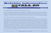Boletim Informativo - CREA-ROcreaweb.crearo.org.br/site/assets/img/boletim/boletim-84.pdf · Boletim informativo - Janeiro 2016 Engenheiros florestais reivindicam normatização e
