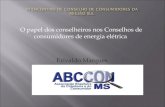 O papel dos conselheiros nos Conselhos de consumidores de ...€¦ · 9º BANDEIRANTE ENERGIA 2166 10º CEMAR - COMPANHIA ENERGÉTICA DO MARANHÃO 2100 ... comercialização de energia