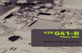 Manual Placa Kazuk G41LAN RJ45, quatro portas USB 2.0 e jacks de áudio para microfone, line-in e line-out. A placa-mãe suporta ainda quatro conectores internos SATA 3.0Gb/s para