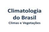 Climatologia do Brasil - Curso DAC · 2017-09-19 · Climatologia do Brasil Climas e Vegetações . Os Tipos Climáticos e suas Paisagens no Brasil . Dinâmica das Massas de Ar no