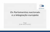 Os Parlamentos nacionais e a integração europeia · - nas primeiras quatro décadas da integração europeia procurou-se reforçar a legitimidade democrática da União ao conferir