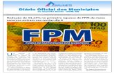 Redução de 34,23% no primeiro repasse do FPM de maio ... · Edição N° 1510 Sexta-Feira • 08 de maio de 2020 Vitória/ES Redução de 34,23% no primeiro repasse do FPM de maio;