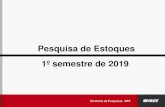 Pesquisa de Estoques 1º semestre de 2019€¦ · 1º SEMESTRE DE 2019 Fonte: IBGE, Diretoria de Pesquisas, Coordenação de Agropecuária, Pesquisa de Estoques, 1º semestre de 2019.