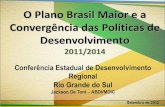 O Plano Brasil Maior e a Convergência das Políticas de ......1. o Plano Brasil Maior (MDIC), 2. a Política Nacional de APLs (GTP-APL), 3. a Política Nacional de Desenvolvimento
