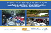 Experiencia de inclusión de género en la implementación de ...biblioteca.olade.org/opac-tmpl/Documentos/cg00685.pdf · de ecoturismo, energía renovable y forestal que existe en
