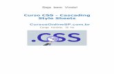 Curso CSS - Cascading Style Sheets · de estilos em cascata), publicados pelo World Wide Web Consortium (W3C). A utilização deste padrão da Web permite ganhar tempo, dar consistência