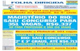 PÁGINA MAGISTÉRIO DO RIO: SAIU CONCURSO PARA 351 … · Prefeituras de Resende e Pinheiral recebem inscrições para 161 vagas em diversos cargos de 1º, 2º e 3º graus. Até R$2.564.