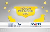FÓRUM PET BRASIL 2013 · 2015-03-16 · - FÓRUM PET BRASIL 2013 - Fonte: Estudo Pet Brasil 2013 - GS&MD *2013: projeção de mercado considerando crescimento real do mercado de