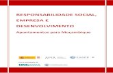 RESPONSABILIDADE SOCIAL, EMPRESA E DESENVOLVIMENTO · 2016-11-10 · 2 Responsabilidade social, empresa e desenvolvimento. Apontamentos para Moçambique PRÓLOGO A economia política