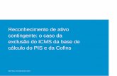 Reconhecimento de ativo contingente: o caso da exclusão do … · 6 Discussão. ICMS destacado vs. ICMS recolhido Solução de Consulta Interna Cosit nº 13/2018 (publicada em 23/10/18)