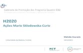 Ações Marie Sklodowska-Curie - ANI€¦ · Ações Marie Sklodowska-Curie Mafalda Dourado Universidade da Madeira, Funchal, 10/12/2015 . ... Minimum 50% of research time in non-academic