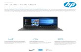 HP Laptop 14s-dq1004nfFiche produit HP Laptop 14s-dq1004nf Spécifications Per formance Système d'exploitation Windows 10 Famille en mode S Processeur Intel® Core™ i5-1035G1 (1,0