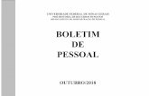 BOLETIM DE PESSOAL - UFMG boletim de pessoal outubro/2018. boletim de pessoal mensal - n¢› 674 /2018