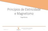 Princípios de Eletricidade e Magnetismo€¦ · ENGENHARIAS - ELETRICIDADE Exercício Considere quatro corpos inicialmente neutros: A, B, C e D. O corpo A trata-se de um pedaço