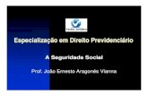Especialização em Direito Previdenciário · Aula 01 – A Seguridade Social (Conceito e seus elementos, conceito de risco social, sua evolução para a necessidade social) Aula