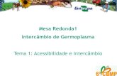 Mesa Redonda1 Intercâmbio de Germoplasma€¦ · Recursos Genéticos na Embrapa ... (17 OEPAS) Resultado: Criação do Comitê Nacional de Recursos Genéticos Presidente: Renato