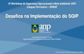 Desafios na Implementação do SGIP - ANP · Desafios na Implementação do SGIP Coordenação de Sondas e Poços Superintendência de Segurança Operacional e Meio Ambiente Rio de