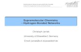 Supramolecular Chemistry Hydrogen-Bonded Networks · Supramolecular Chemistry –Hydrogen-Bonded Networks Christoph Janiak University of Düsseldorf, Germany Email: janiak@uni-duesseldorf.de