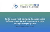 coragem de perguntar infraestrutura WordPress e nunca teve … · 2018-05-08 · coragem de perguntar Alessandro Huber dos Santos. WordCamp Porto Alegre 2018 2 Short Bio & Roadmap
