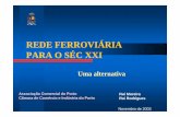 REDE FERROVIÁRIA PARA O SÉC XXI · 2018-02-19 · Portugal e Espanha estabeleceram as 4 seguintes ligações internacionais em bitola europeia: Porto-Vigo para 2009 Aveiro-Salamanca