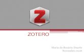 Apresentação do PowerPoint · Zotero •O Zotero é um software livre (em regime de open source), disponibilizado pelo web browser Mozilla Firefox, que permite recolher, gerir e