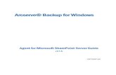 Arcserve® Backup for Windowsdocumentation.arcserve.com/Arcserve-Backup/... · O agente para Microsoft SharePoint Server do Arcserve Backup é um dos agentes oferecidos pelo Arcserve
