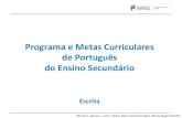 Programa e Metas Curriculares de Português do Ensino ... · Redigir textos com coerência e correção linguística. Descritores de desempenho 4. Mobilizar adequadamente recursos
