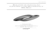 BOLETIM DE INICIAÇÃO CIENTÍFICA EM MATEMÁTICA BICMAT · issn1980-024x boletim de iniciaÇÃo cientÍfica em matemÁtica bicmat volume xii outubro de 2015 departamento de matemÁtica