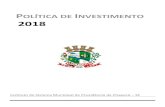 OLÍTICA DE I 2018 - Chapecó · PÁG. 05 P OLÍTICA DE I NVESTIMENTO 2018 desinvestimento total dos recursos investidos quando a rentabilidade acumulada em doze meses do fundo for