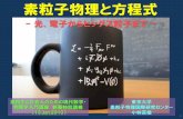 素粒子物理と方程式 - 東京大学tomio/shinshun_lecture_13.Jan...2013/01/13  · 1 素粒子物理と方程式 - 光、電子からヒッグス粒子まで - 東京大学