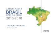 AGENDA PARA O BRASIL › ...1 evoluÇÃo apÓs 1 ano e brasil sair da crise agenda para o 2016-2018 evoluÇÃo apÓs 1 ano brasília, março de 2017