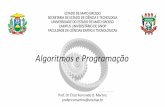 Algoritmos e Programaçãosinop.unemat.br/site_antigo/prof/foto_p_downloads/... · Algoritmos e Programação Prof. Dr. Érico Fernando O. Martins Tipos primitivos (integrado ou built-in)