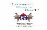 Programación Didáctica Ciclo 1€¦ · C. P. ”Luis Solana” de Méntrida. Programación General Ciclo 1º. Curso 2012/2013. Página 2 INDICE 1. INTRODUCCIÓN. 1.1. Características