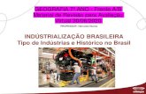 INDÚSTRIALIZAÇÃO BRASILEIRA Tipo de Indústrias e Histórico ...€¦ · transatlânticos, lanchas e etc., são construídas e montadas em grandes estaleiros. Indústria de Construção