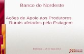 Banco do Nordeste - senado.gov.br · Agroamigo 210,9 205,8 2,5%. Micro e Pequena Empresa (MPE) 419,2 507,3 -17,4%. Crédito Comercial e Câmbio. 857,0 1.145,6 -25,2%. Recuperação