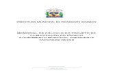 PREFEITURA MUNICIPAL DE PRESIDENTE KENNEDY · 2019-04-23 · PREFEITURA MUNICIPAL DE PRESIDENTE KENNEDY MEMORIAL DE CÁLCULO DO PROJETO DE CLIMATIZAÇÃO DO PRONTO ATENDIMENTO MUNICIPAL