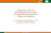 Stara S.A. Indústria de Implementos Agrícolas · RELATÓRIO DA ADMINISTRAÇÃO Submetemos à apreciação dos acionistas, mercado e sociedade em geral, o Relatório da Administração