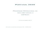 PORTUGAL · 2019-05-16 · PORTUGAL 2020 . PROGRAMA OPERACIONAL DA INCLUSÃO SOCIAL E EMPREGO . 12 DE NOVEMBRO 2014 [De acordo com guia desenvolvido pela COM – VERSÃO 2014]