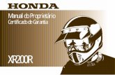 Manual do Proprietário Certificado de Garantia › _files › 200003381...Moto Honda da Amazônia Ltda. III INTRODUÇÃO Este manual é um guia prático de como cuidar da motocicleta