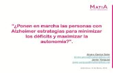 Alzheimer estrategias para minimizar los déficits y ... · Alzheimer estrategias para minimizar los déficits y maximizar la autonomía?”. Salamanca, 10 de Marzo, 2016 Alvaro Garcia